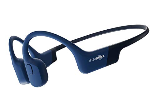 AfterShokz Aeropex Open-Ear Wireless Bone Conduction Headphones, IP67 Rated, Blue Eclipse