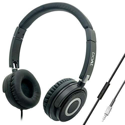 boAt Bassheads 900 On Ear Wired Headphones(Carbon Black)