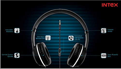 Intex Roar 101 Over-Ear Wired Headphone (Black)