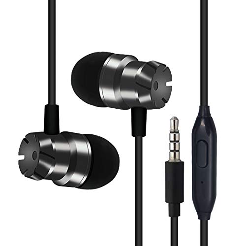 PTron HBE6 (High Bass Earphones) Metal in-Ear Wired Headphones with Mic – (Black)