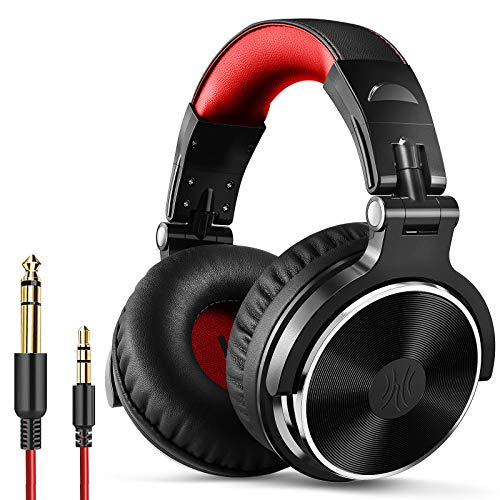 OneOdio PRO 10 Over-Ear Wired Headphone (Red)